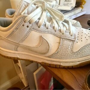 Nike White Sneakers with Gum Sole